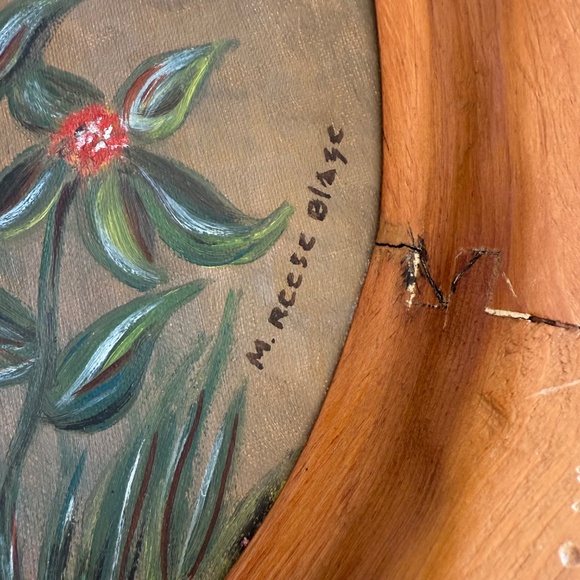 2 Vintage Floral Paintings - Picture 7 of 9